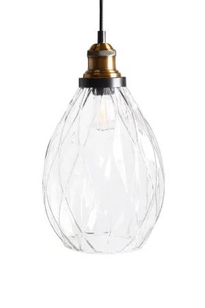 Goedkoop COOSA - Hanglamp - Transparant - 1 licht - Glas/Metaal