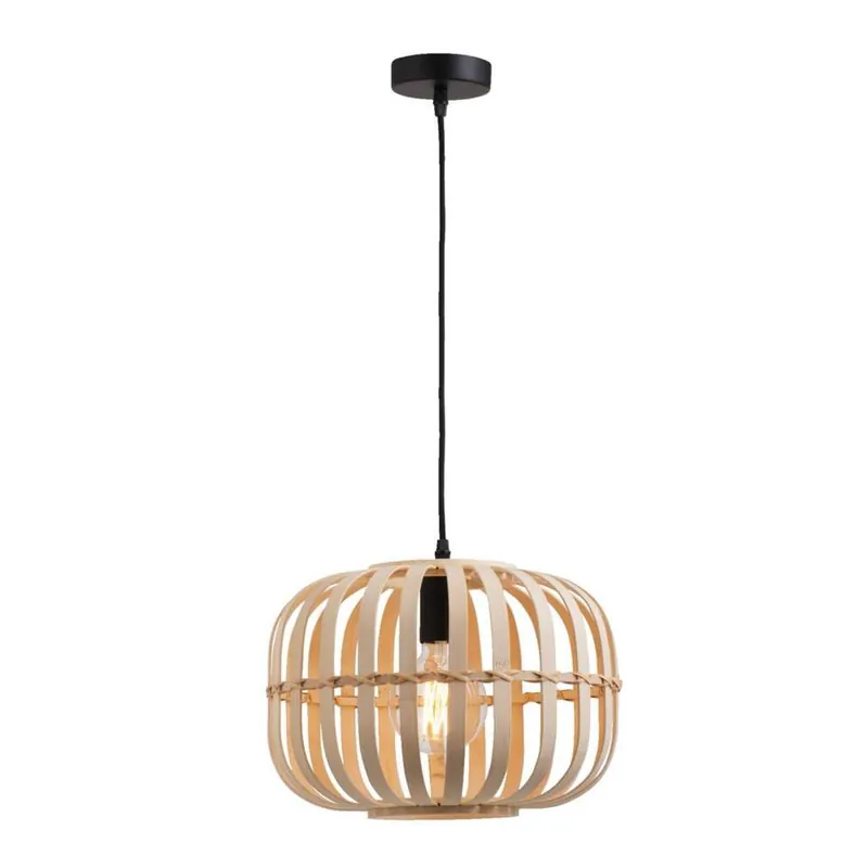 Hanglamp Asher E27 - naturelkleur - 150xØ33 cm Lage Prijs