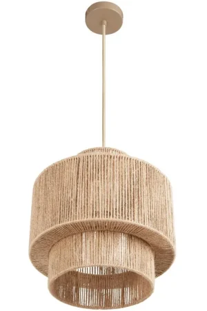 Betrouwbaar tectake Hanglamp Allegra van jute in boho-stijl, 40W, Natuur