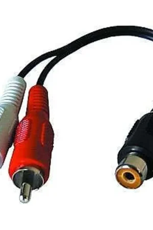Korting RCA vrouwelijk naar 2x RCA mannelijk 0,2m