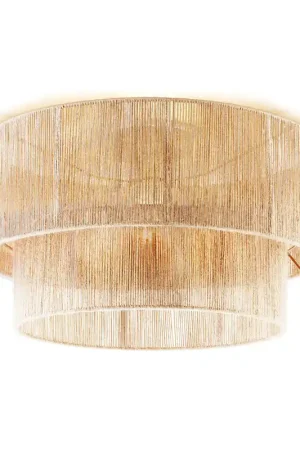 Koopje Tectake Plafondlamp Boho - Jute Hanglamp 40W voor Woonkamer/Slaapkamer