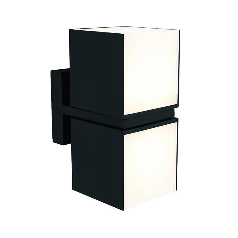 Buitenlamp Cuba double square zwart IP54 Dagaanbieding