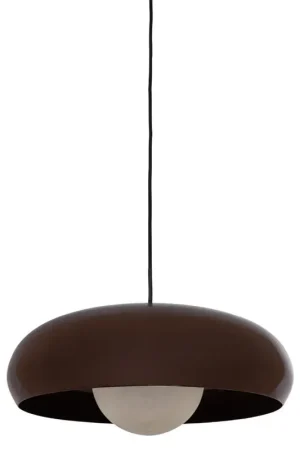 WOOOD Tivo Hanglamp Rond - Metaal - Hoogglans Bruin - 12x40x40 Rechtstreeks Van De Fabrikant