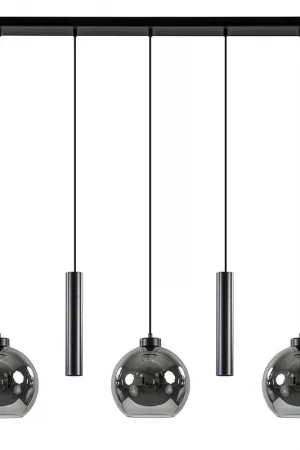 5-Lichts hanglamp cilinders en smoke glas Bestel Nu