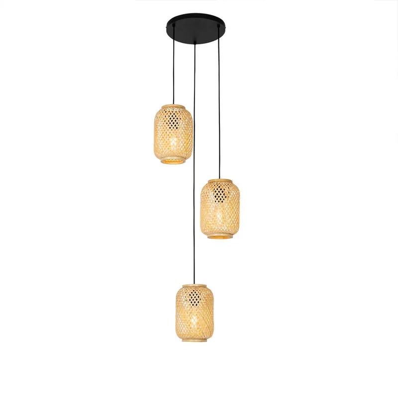 Qazqa hanglamp yvonne beige e27 Seizoensaanbieding