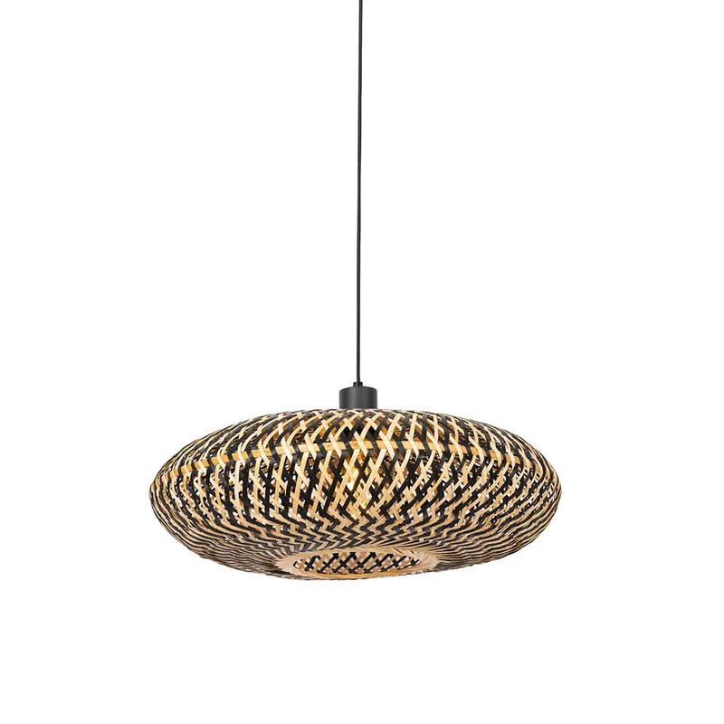 Qazqa hanglamp ostrava zwart e27 Speciale Aanbieding