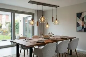 Stijlvolle hanglamp DONATO 6-lichts | Mokka / Amber Alleen Vandaag