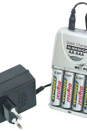 Acculader V-2200 turbo incl. 4x 2200 mAh batterijen Direct Beschikbaar