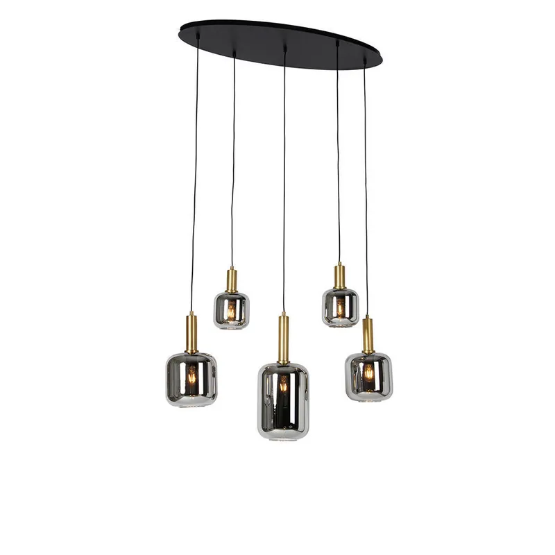 Qazqa hanglamp zuzanna grijs e27 Shop Nu