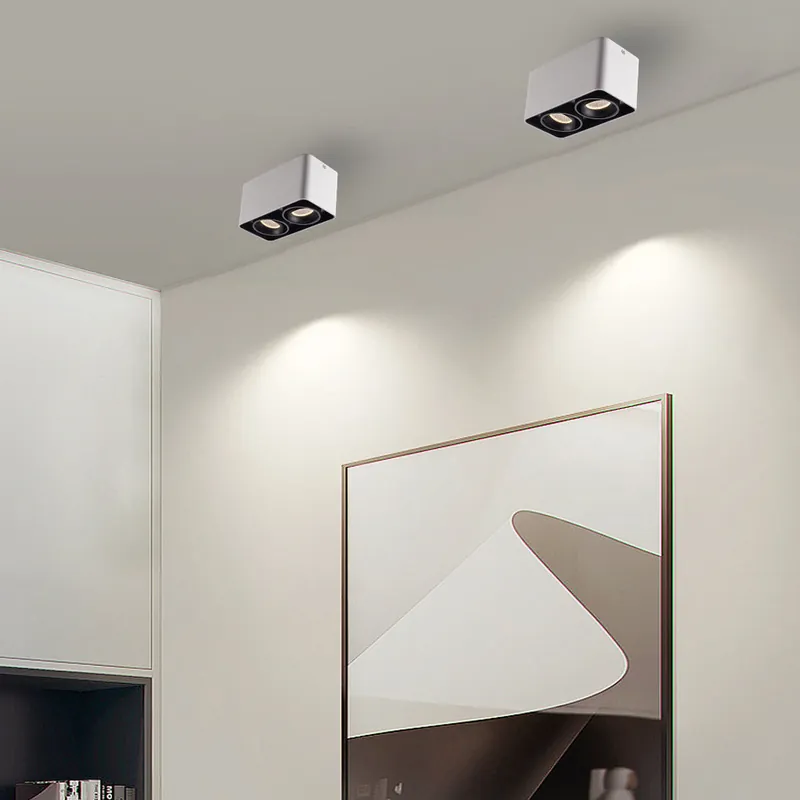 Lage Kosten FlexiSquare - Dimbare LED Plafondroosterlamp met Verstelbare Vierkante Lampkop