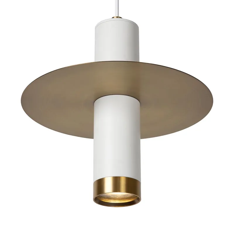 Badkamer hanglamp GU10 spot cilinder wit/brons Nieuw