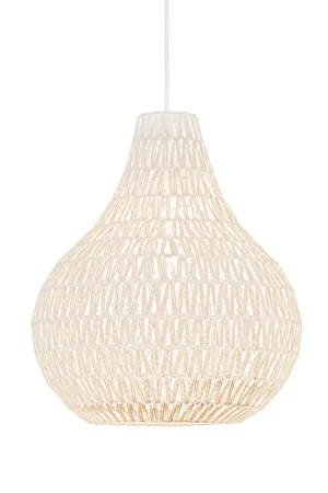 Uitverkoop Qazqa hanglamp lina wit e27