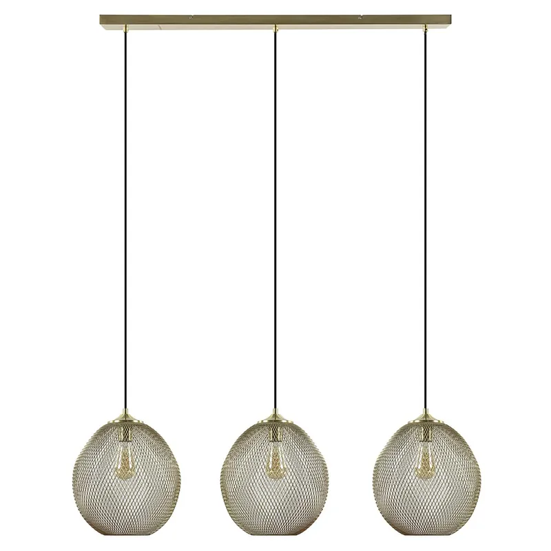3-Lichts hanglamp Moroc goud Light and Living Must-Have