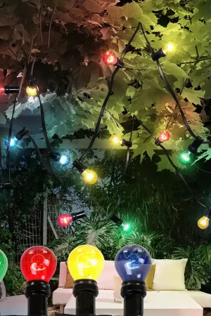 Lichtketting voor buiten met gekleurde lampen, 6 meter NIRVANA Flitsaanbieding