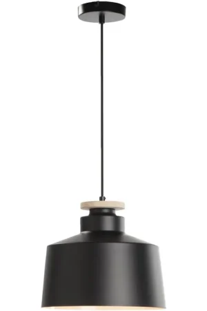 Uitverkoop Hanglamp Mallorca E27 - mat zwart - 150xØ30 cm