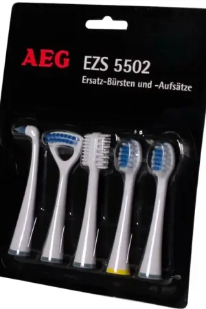 Set van 5 vervangende tandenborstels voor AEG EZS 5502 Weekendaanbieding