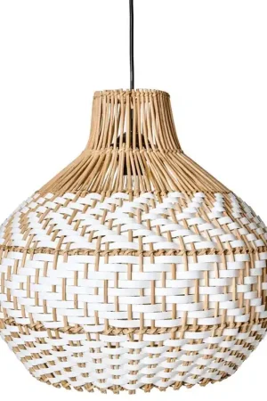 YAUCO - Hanglamp - Wit - Rotan Nieuw