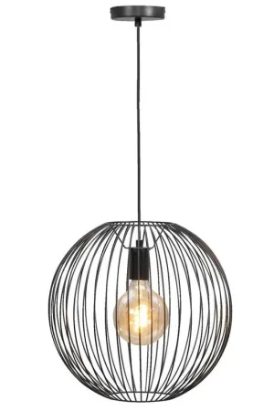 Hanglamp Xavier - zwart - 150xØ40 cm Direct Verzonden