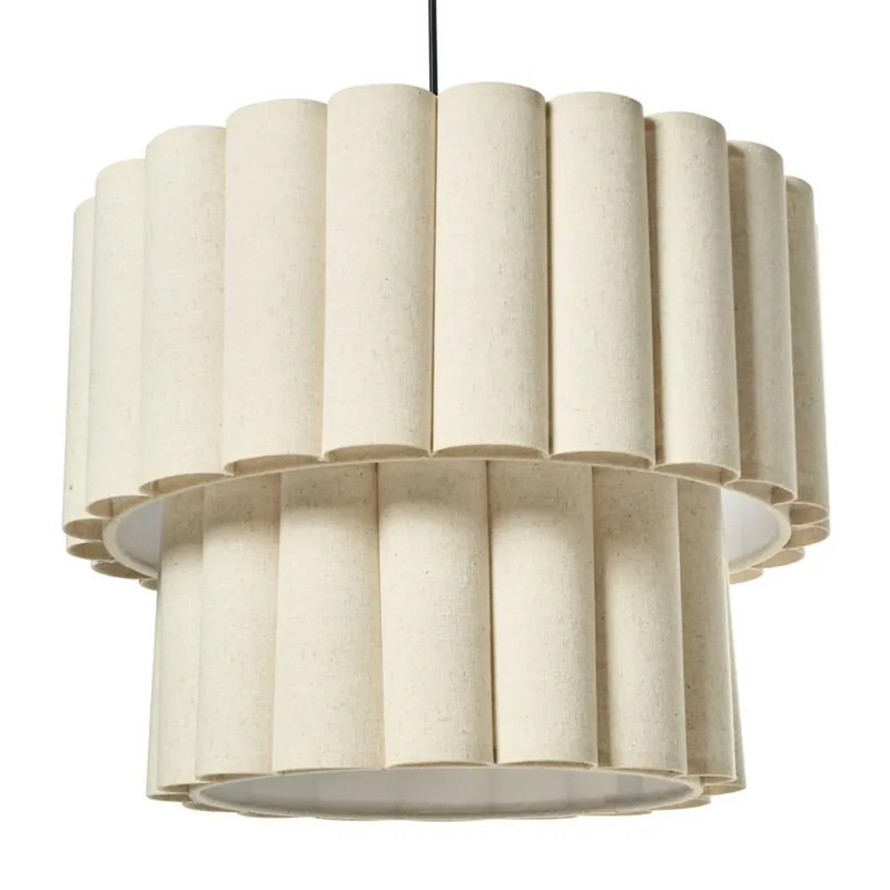 Speciale Aanbieding BELESSA - Hanglamp - Lichtbeige - Linnen