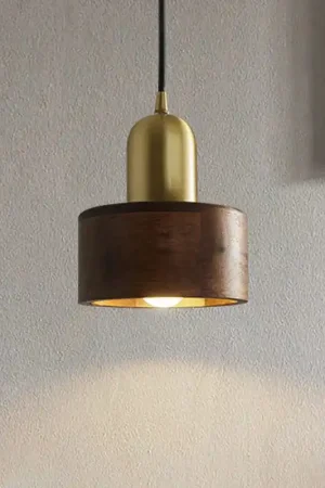 Exclusieve Aanbieding Hanglamp Houten Lamp Eiken Koper Modern