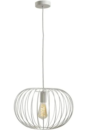 Seizoensaanbieding Hanglamp Jade - lichtgrijs - 120x26xØ38 cm