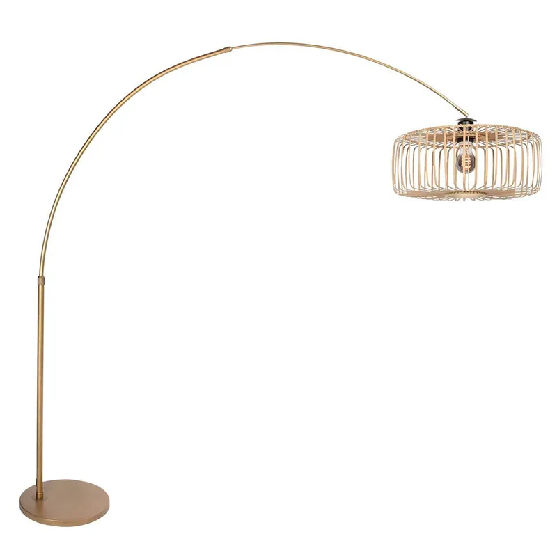 Booglamp sparkled light in brons excl. kap Fabrieksprijs