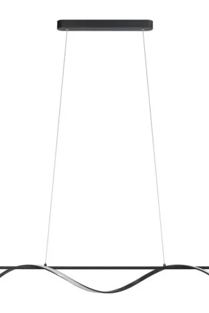 Actieprijs Hanglamp Joa LED - mat zwart metaal - 120x100x12 cm