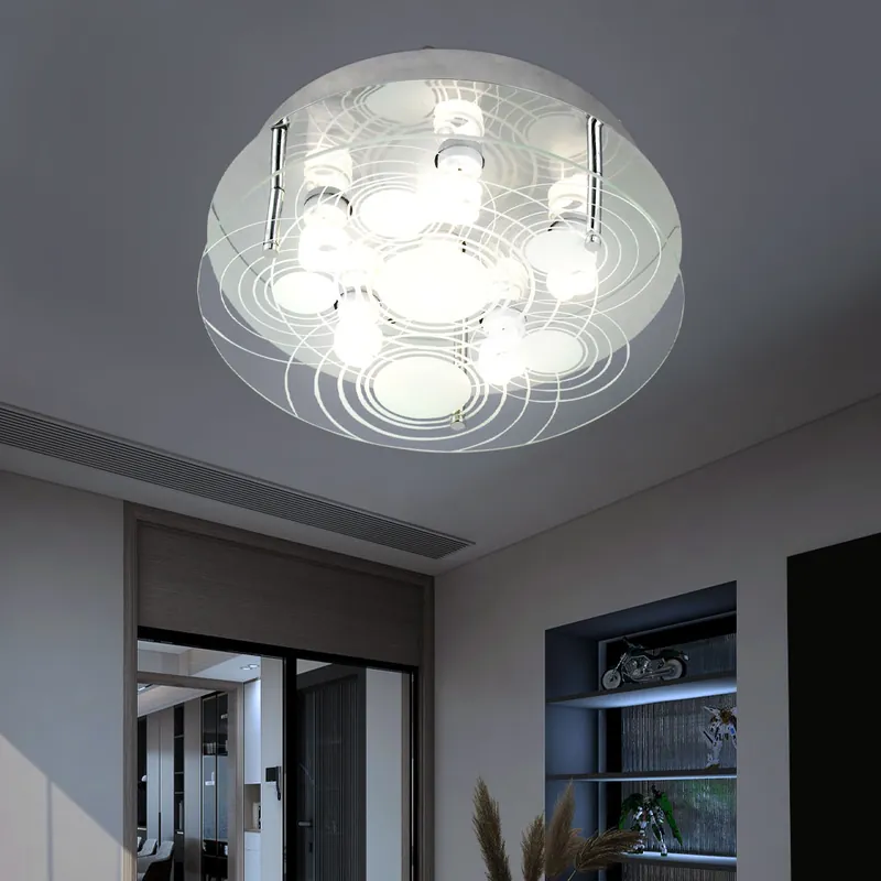 Plafondlamp, 6-bol, gesatineerd glas, D 33 cm Lage Kosten