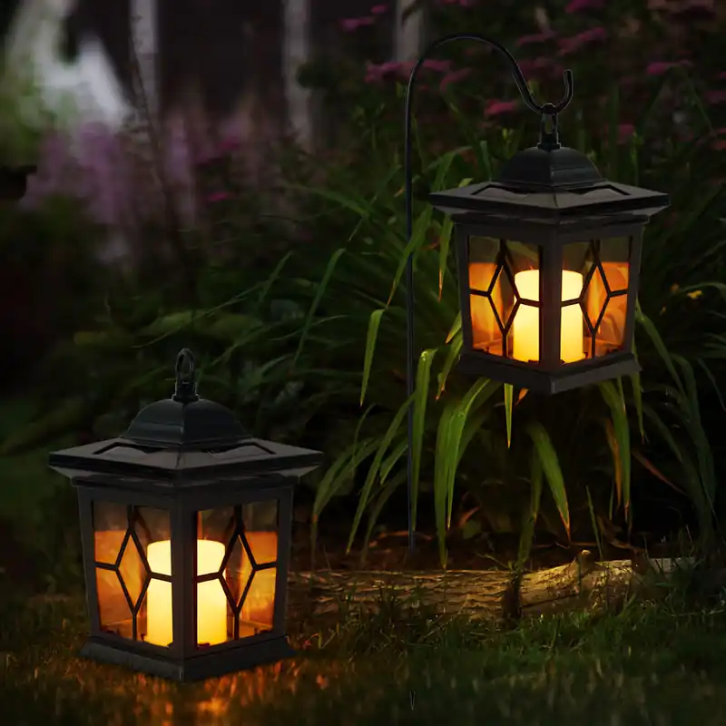 Koop Online Solarlamp, metaal, zwart, lantaarn, H 19 cm