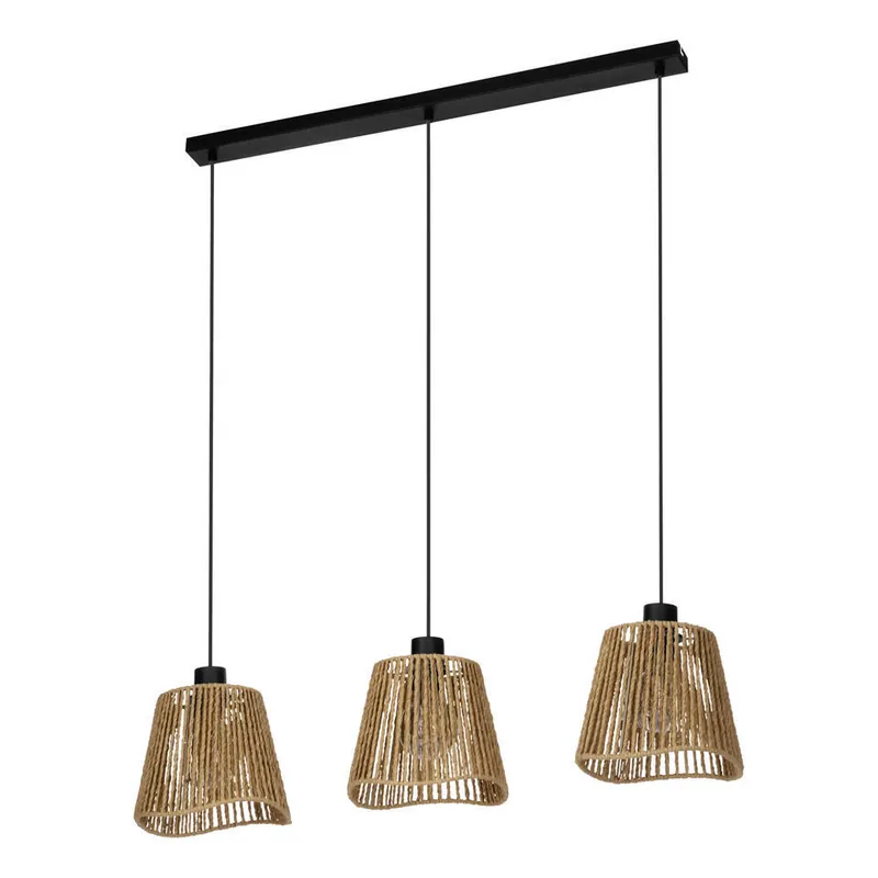 EGLO Lavister Hanglamp - E27 - Papier/Staal - Zwart/Bruin Actieprijs