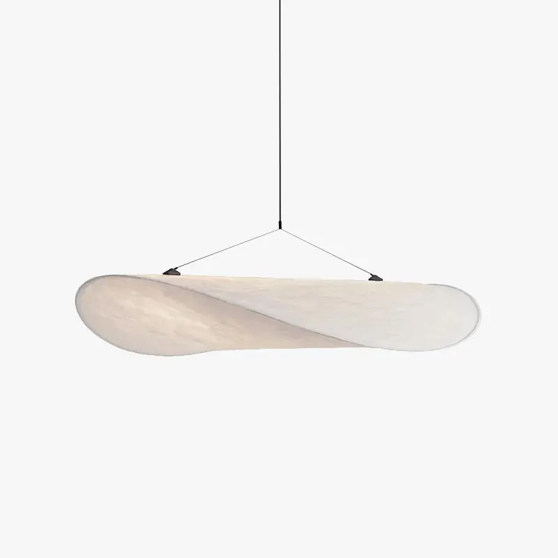 LunaLux Moderne LED Hanglamp van Metaal en Kunstzijde in Wit voor Slaapkamers Exclusieve Aanbieding