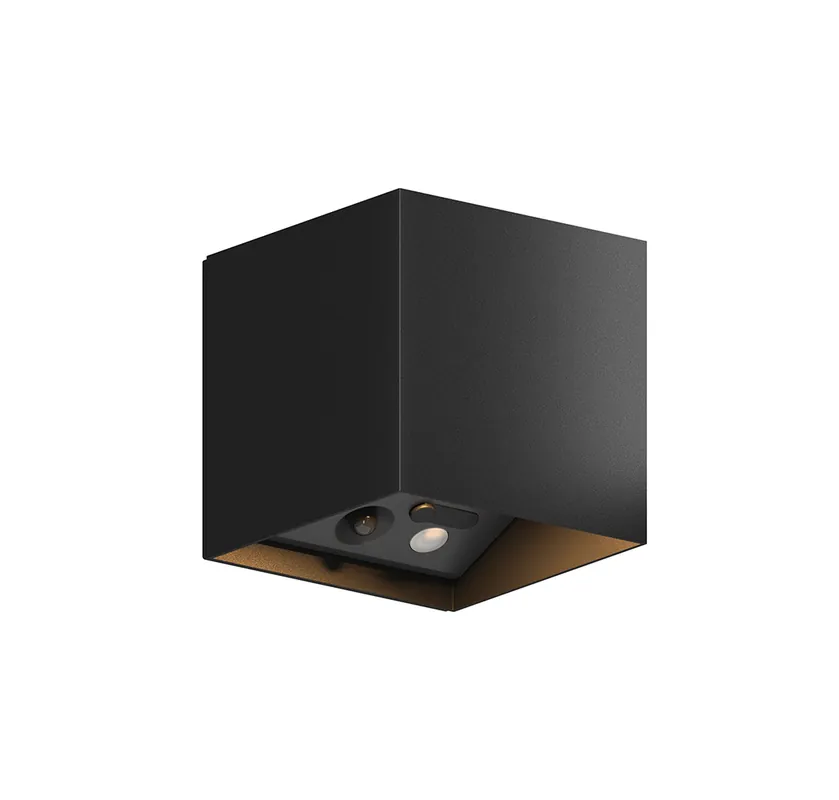 Calex buitenlamp up+down rechargeable zwart Gratis Verzending