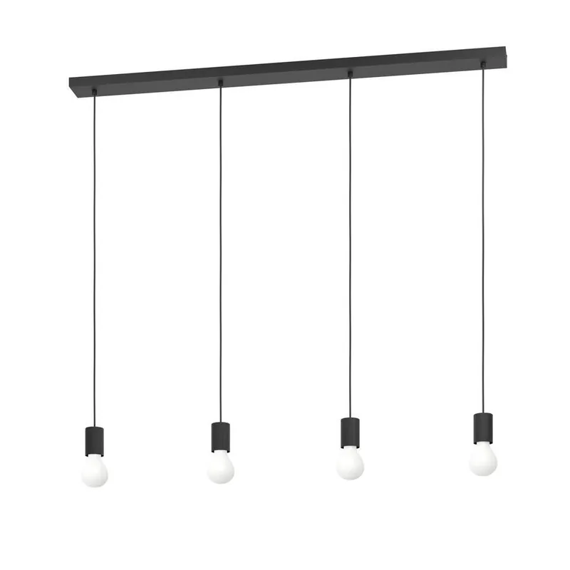 EGLO Nogalte hanglamp - E27 - 117 cm - Rechthoek - Zwart Speciale Aanbieding