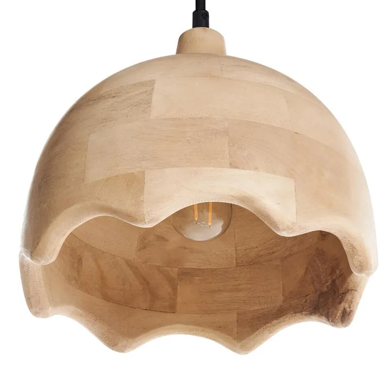 GOMATI - Hanglamp - Lichtbruin - Mangohout Nieuw