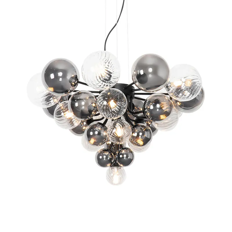 Uitverkoop Qazqa hanglamp bonnie zwart g9