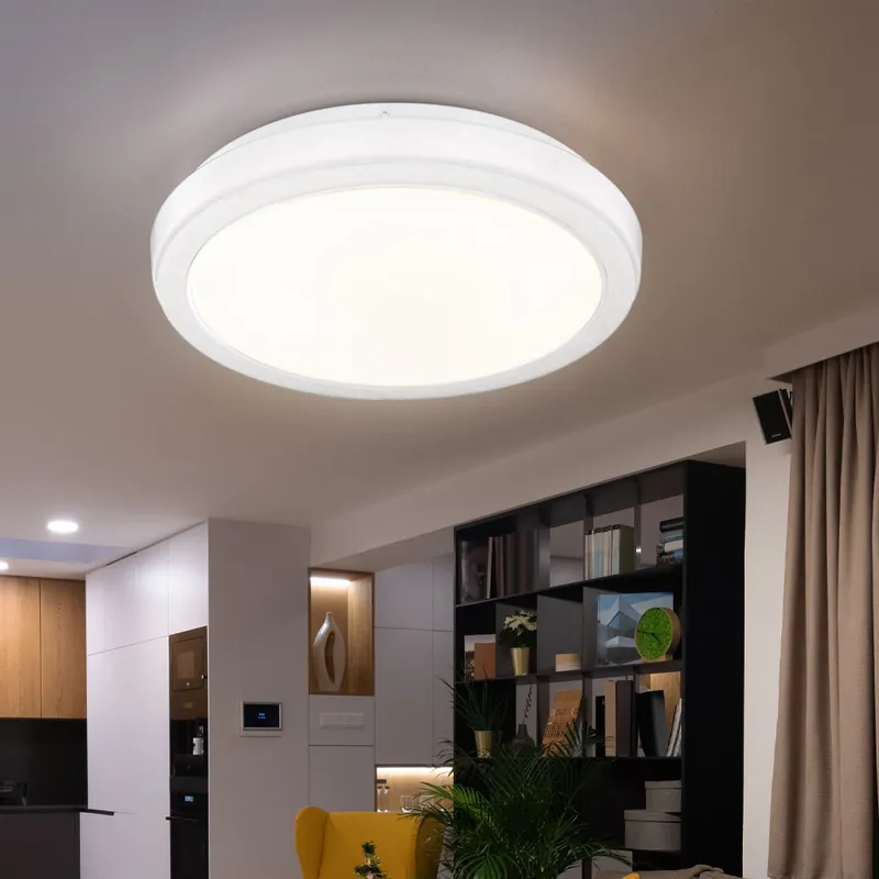 LED plafondlamp, gemarmerd, D 33,5 cm Weekendaanbieding