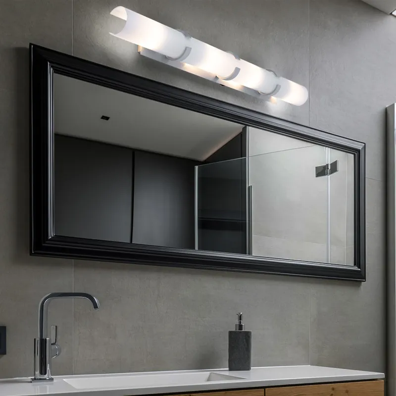 Wandlamp, metaal, chroom, 4 vlammen, glas, E14, L 85 cm Shop Nu