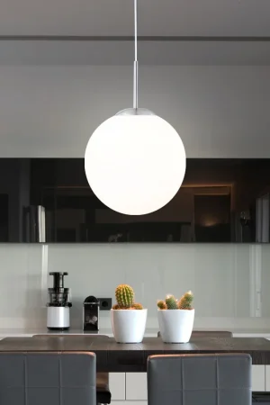 Finale Uitverkoop Hanglamp, bolvorm, glas, metaal, D 30cm