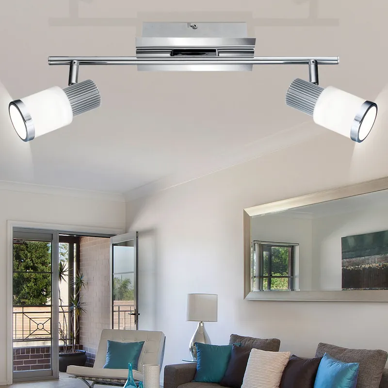 LED wand-/plafondspot, mat nikkel, chromen ring RIVIERA Rechtstreeks Van De Fabrikant