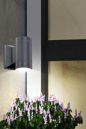 Flitsaanbieding LED ALU wanddownlight, hoogte 12,8 cm GANTAR