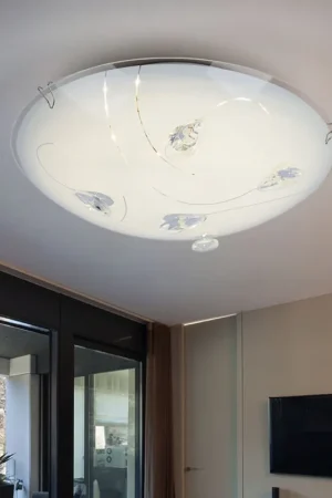 LED plafondlamp, zilver, gesatineerd, rond, D 25 cm Alleen Vandaag