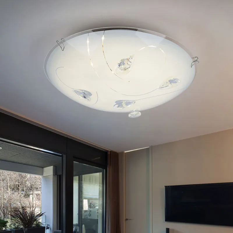 LED plafondlamp, zilver, gesatineerd, rond, D 25 cm Alleen Vandaag