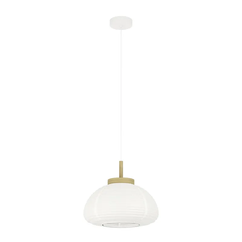 Premium EGLO Summerhill Hanglamp - E27 - Ø 40 cm - Hout & Papier - Wit