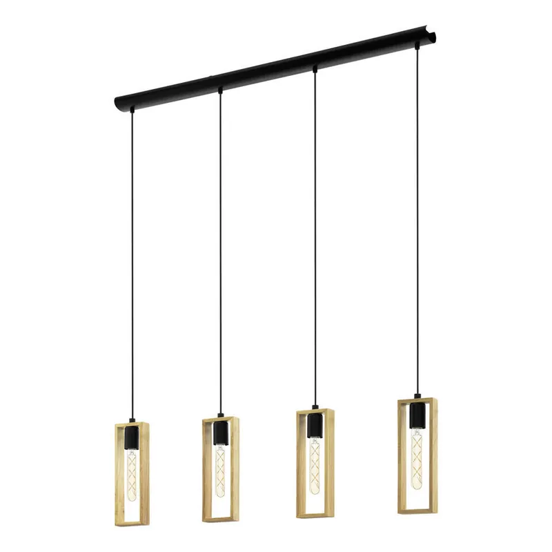 EGLOLittletonHanglamp-E27-116cm-Zwart/Bruin Weekendaanbieding