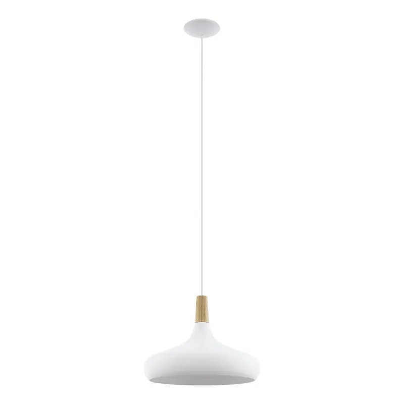 EGLO Sabinar Hanglamp - E27 - Ø 40 cm - Wit/Bruin Laatste Kans