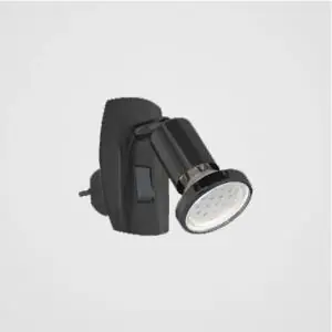 Klemspot zwart goud | stekkerlamp | Met GU10 fitting Dagaanbieding