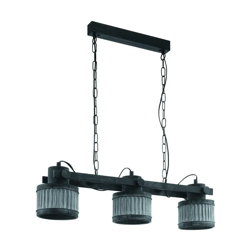 EGLO Turrock Hanglamp - E27 - 88 cm - Zwart Finale Uitverkoop