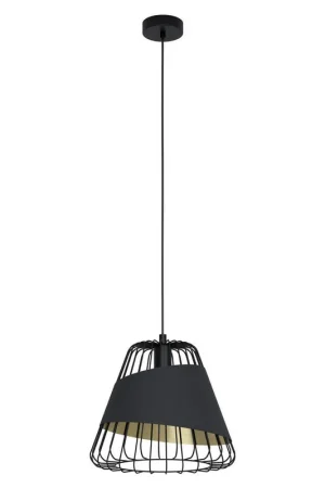 EDI light Austell Hanglamp - E27 - Ø 36 cm - Zwart/Goud Beperkt Aanbod