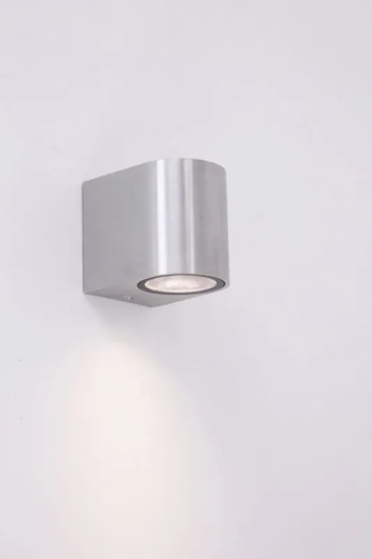 Buitenlamp / Wandlamp ZORA LED 1-lichts rond | Staal Premium