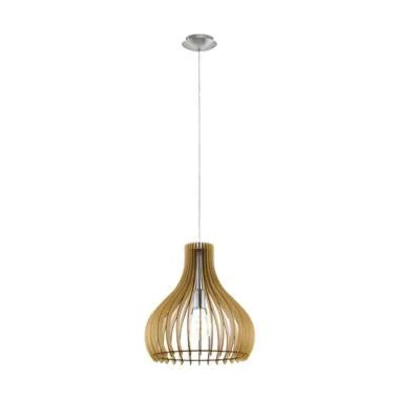 Exclusieve Aanbieding EGLO hanglamp Tindori - ahorn/nikkelmat - Ø38 cm